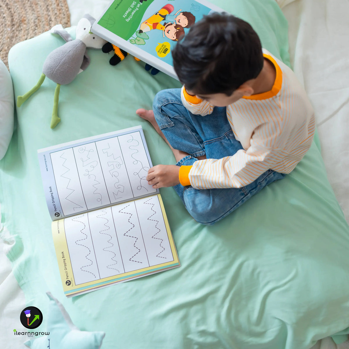 iLearnNGrow Pencil Gripping Workbook – Handwriting Practice Workbook for Kids