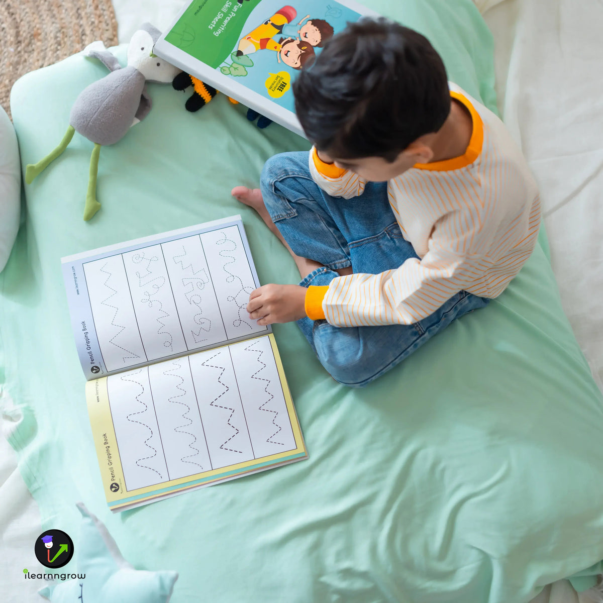 iLearnNGrow Pencil Gripping Workbook – Handwriting Practice Workbook for Kids