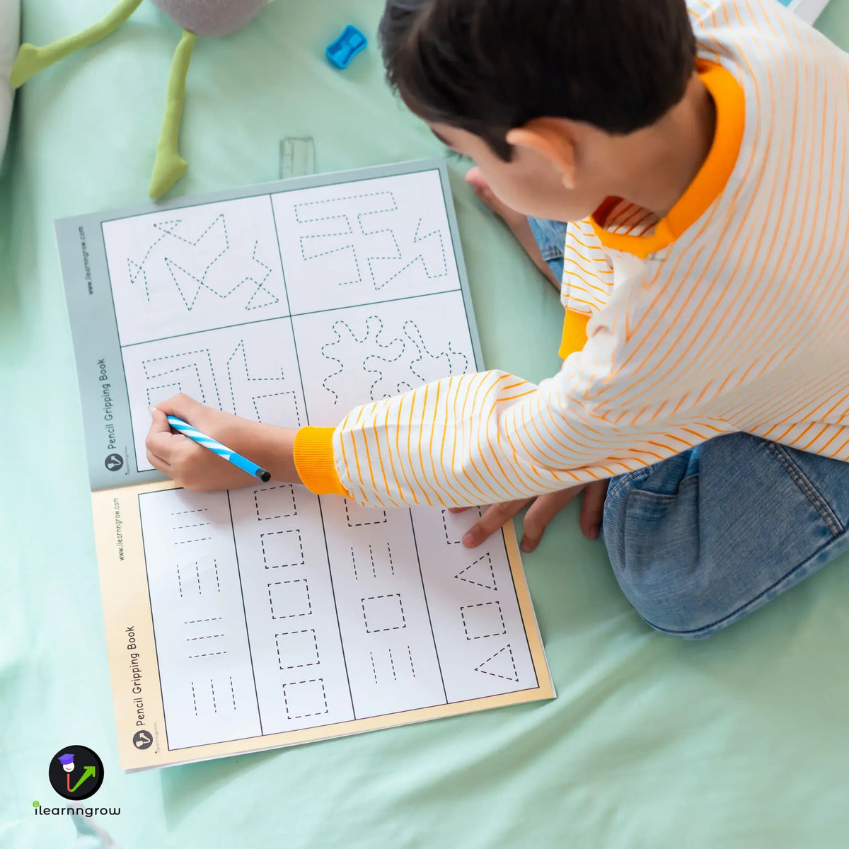iLearnNGrow Pencil Gripping Workbook – Handwriting Practice Workbook for Kids