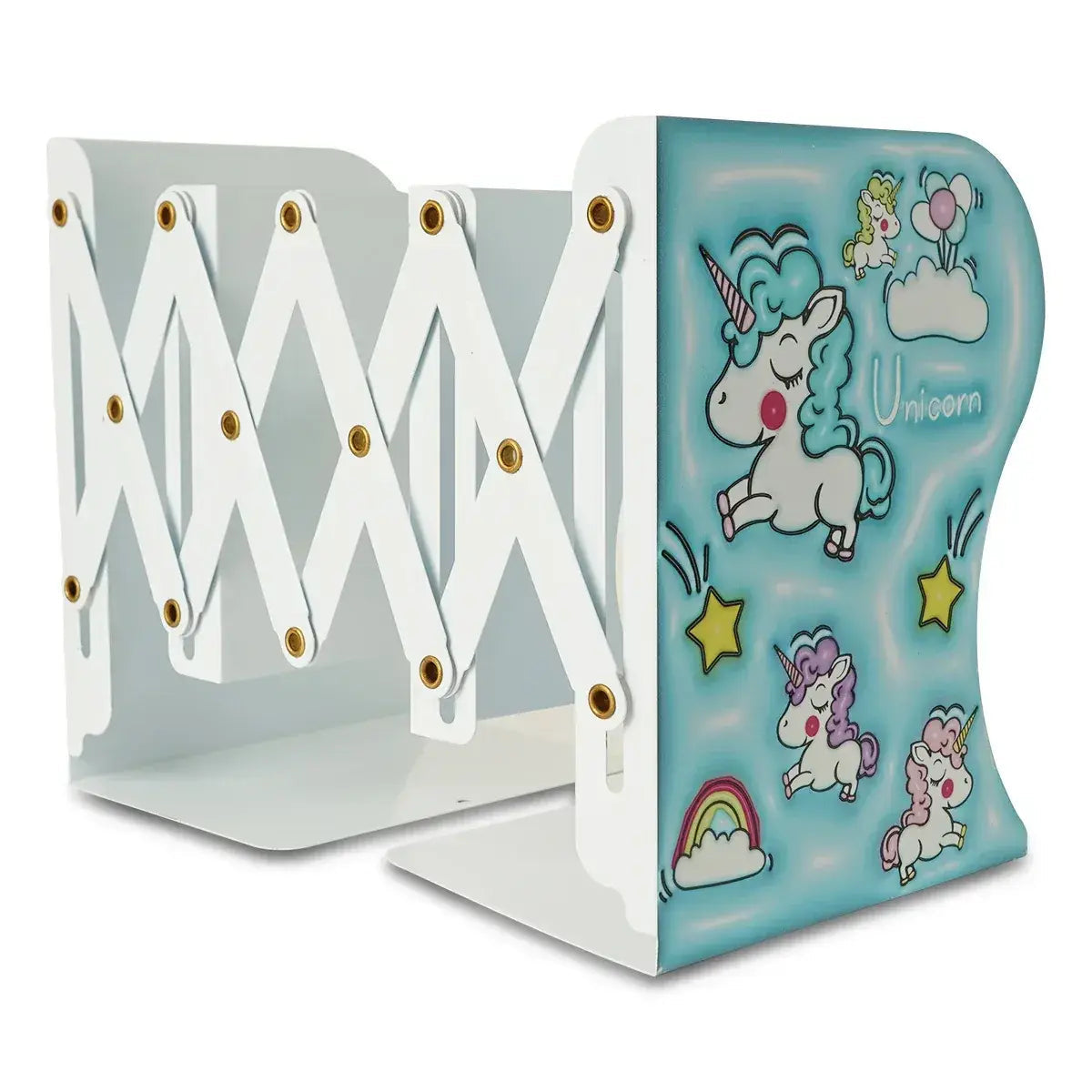 iLearnNGrow Foldable Expandable Metal Book Shelf – Kids Book Storage Organizer Rack (Available in Multiple Themes)