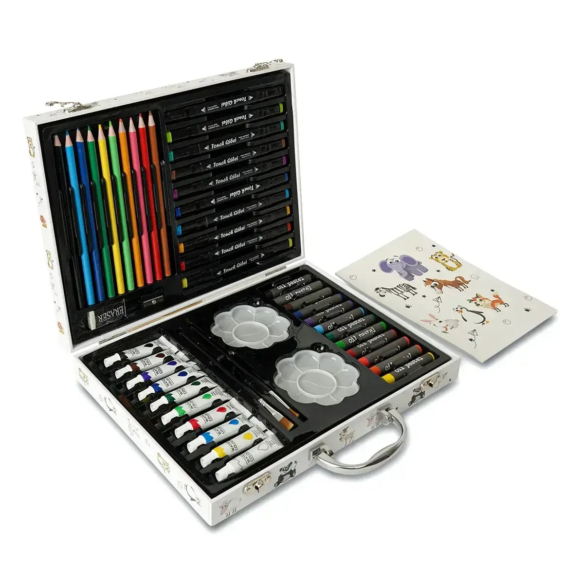 iLearnNGrow 128 Pieces Colouring Set- Jungle Animals