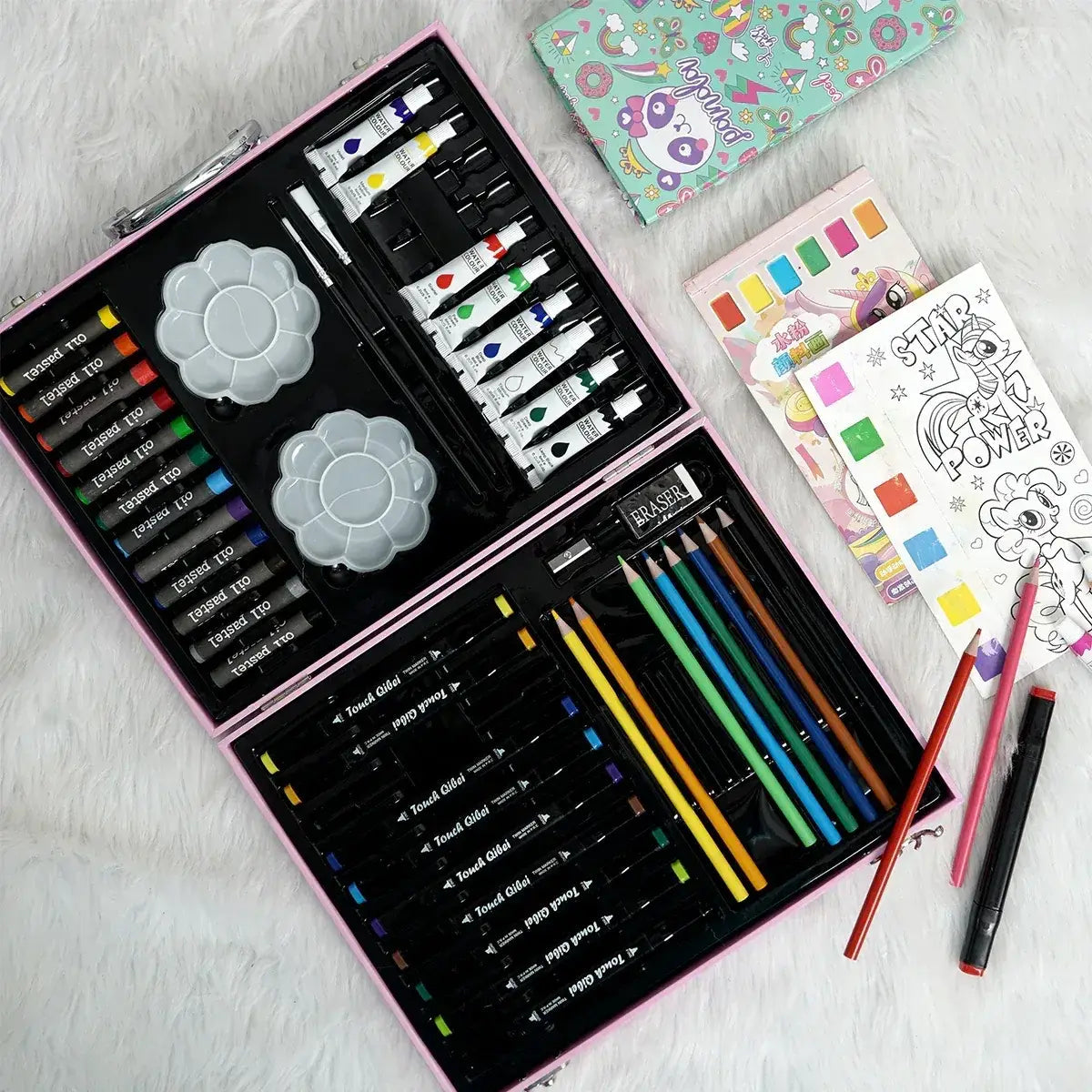 iLearnNGrow 128 Pieces Colouring Set- Unicorn