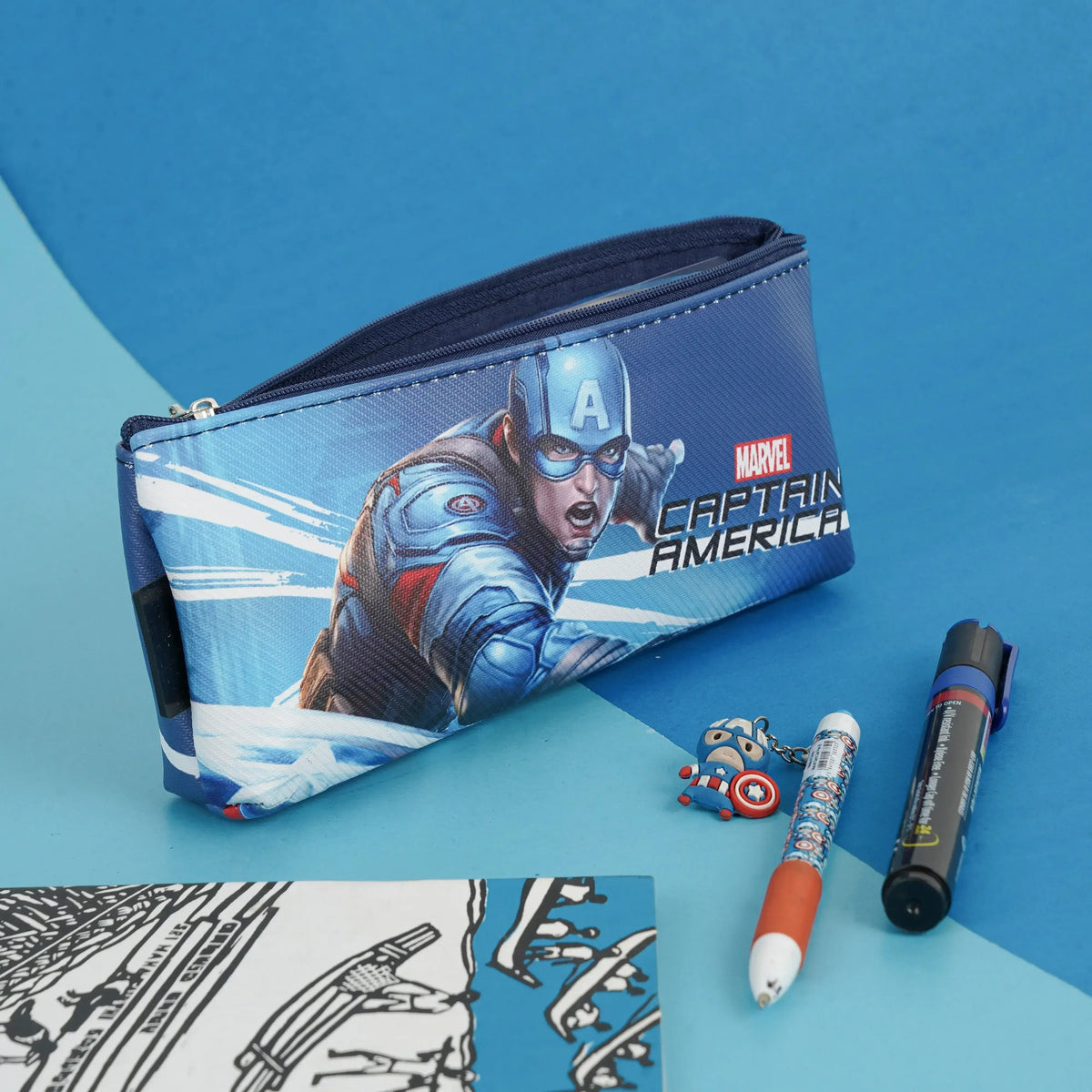 iLearnNGrow Pencil Box Zipper Pouches - Captain America