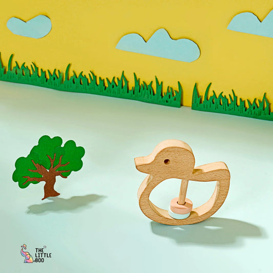 Wooden Duck Rattle Baby & Toddler