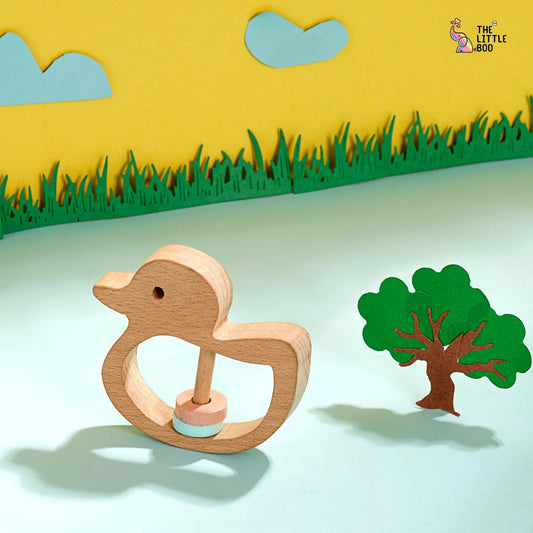 Wooden Duck Rattle Baby & Toddler