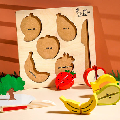 Raised Fruit and Vegetable Tray Puzzle