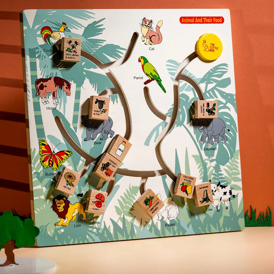 Animal and their food- Maze Puzzle Baby & Toddler