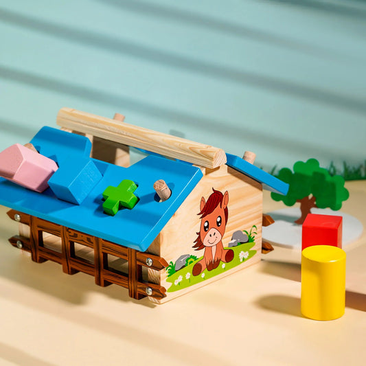 Shape Sorter Hut Building Blocks