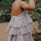 Flutter sky blue butterfly halter top skirt co-ord