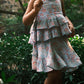 Flutter sky blue butterfly halter top skirt co-ord