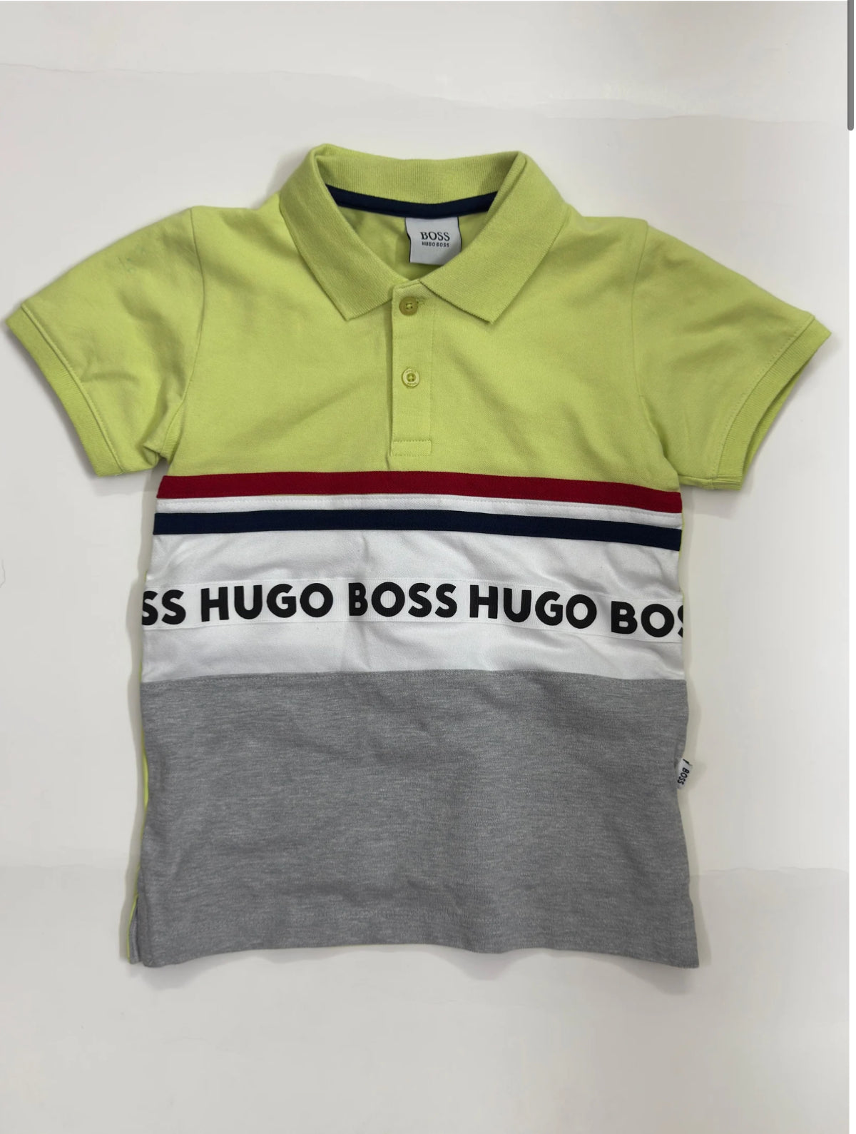 Hugo Boss Boys Green Collar T-Shirts & Shirts for kids
