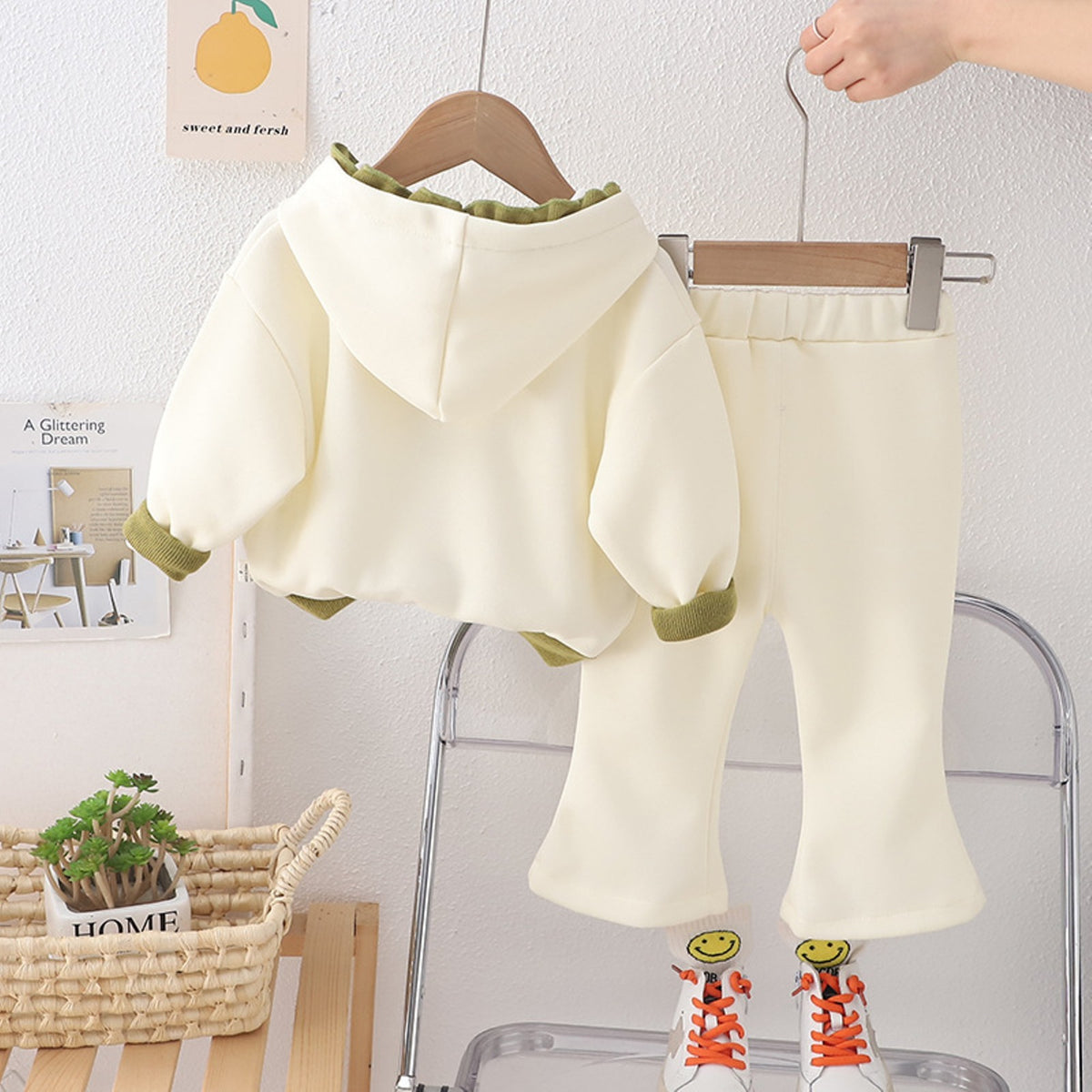 White & Green Co-ord Set