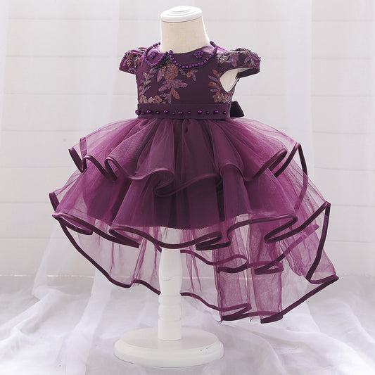 Partywear Frock Purple for kids