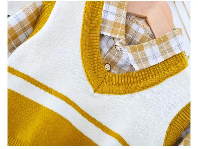 Yellow & Blue Winter Sweater Set