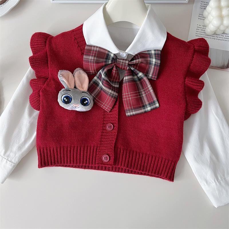 Red & White Winter Skirt Set
