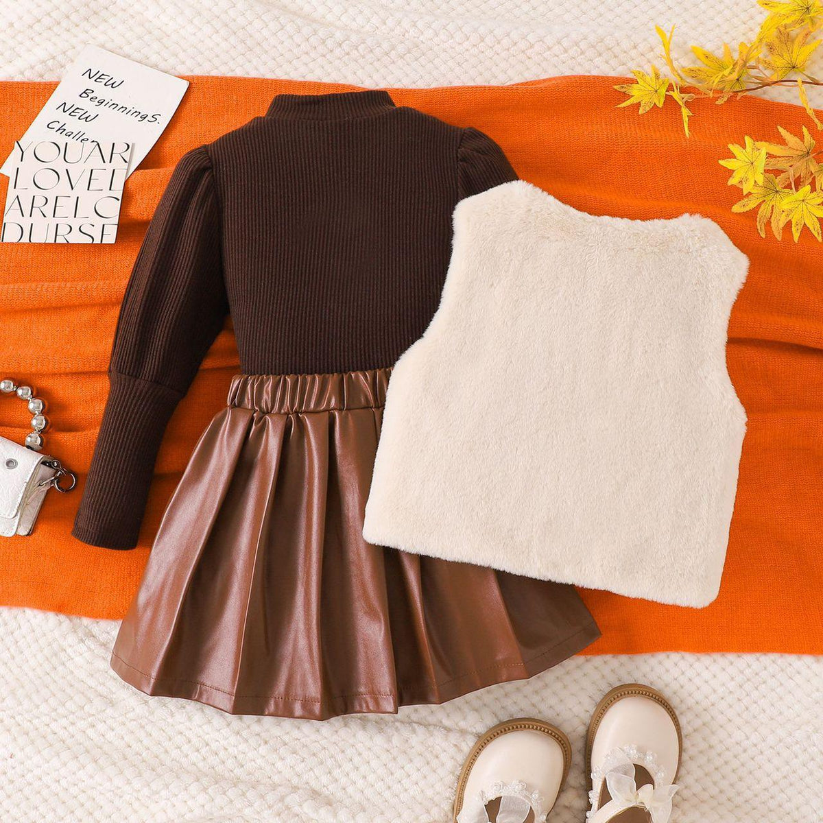 Winter Skirt Jacket Set