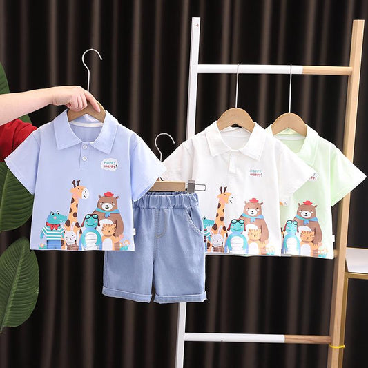 Jungle Theme Set Tshirt+Shorts for kids