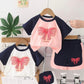 Pink Ribbon Coord Set Top+Shorts for kids