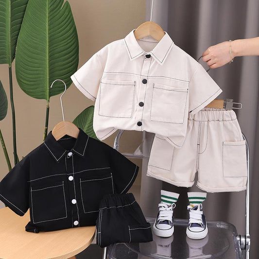 Coord Set Black Tshirt+Shorts for kids