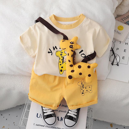 Giraffe Set With Hanging Tshirt+Shorts for kids