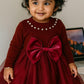 Marroon Party Frock Red for kids