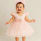 Party Wear Butterfly Frock With Head Gear for kids