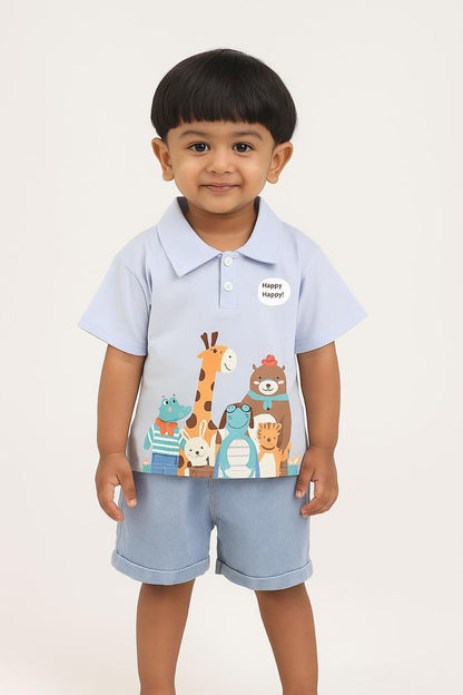 Jungle Theme Set Tshirt+Shorts for kids