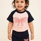 Pink Ribbon Coord Set Top+Shorts for kids