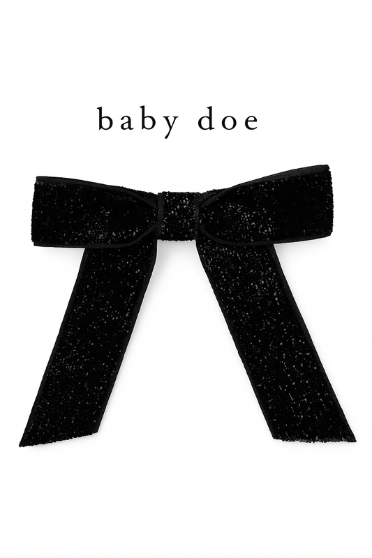 Black Glitter Bow Clip Hair Clip for kids