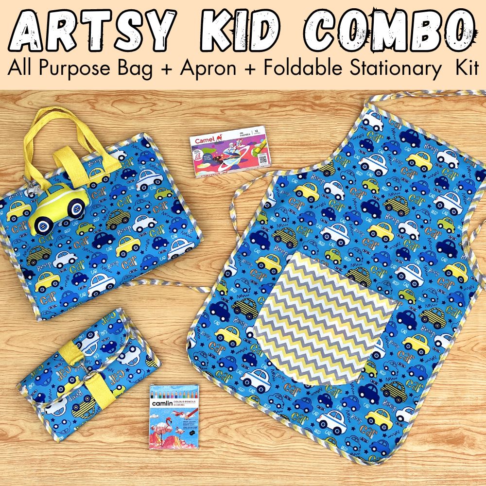 A set of children's art supplies