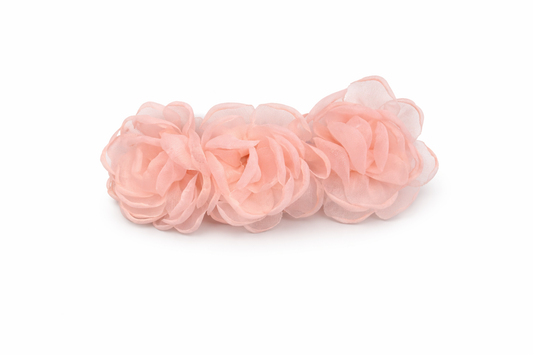 Pink flower hairclip - Single Hair Clip for kids