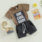 baby boy “one cool dude” printed set Khaki for kids