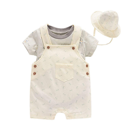 Baby boy “dad u r my hero” printed set White for kids