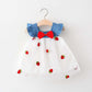 denim frock White Dresses for kids