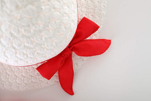 bow-knot casual frock with matching hat