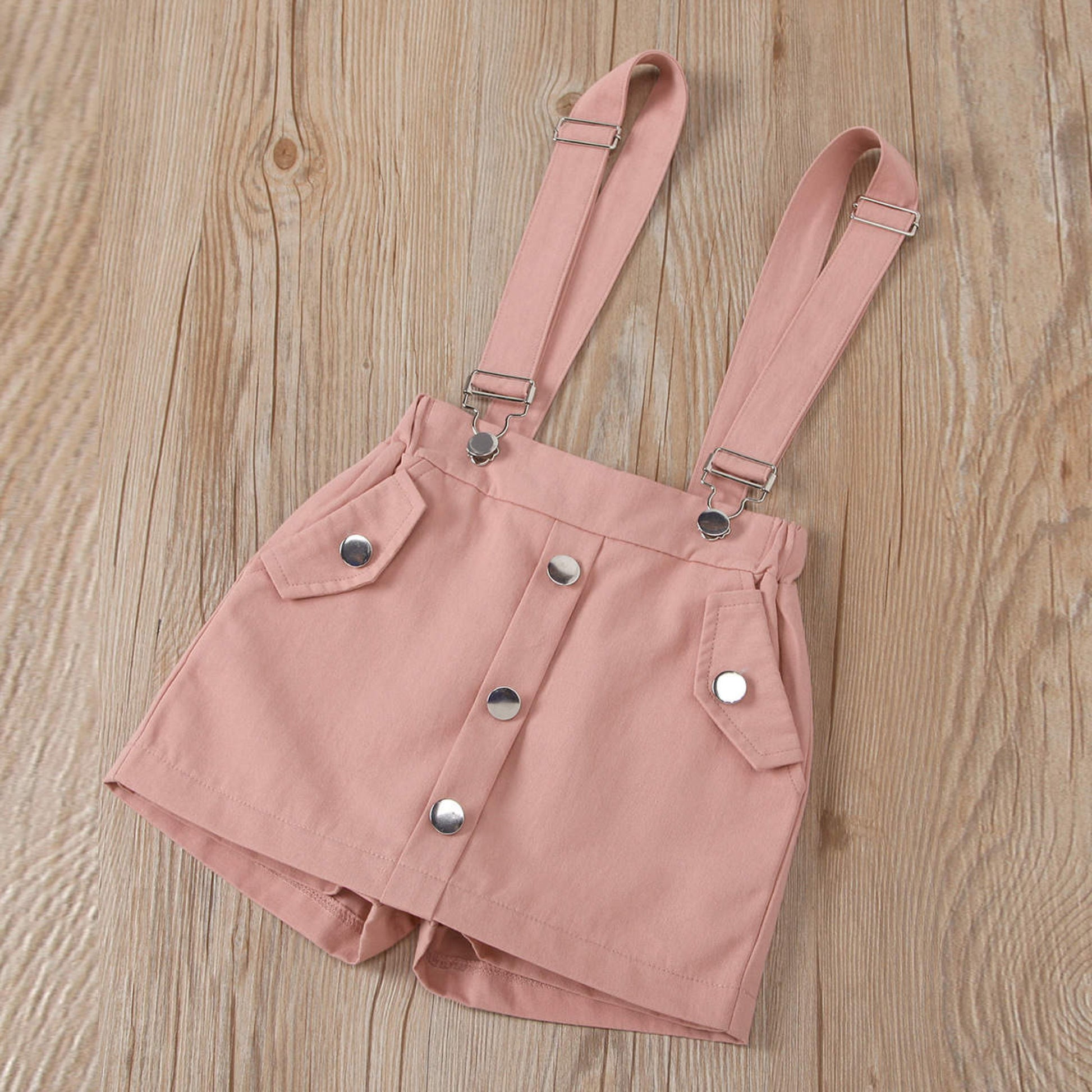 Baby girl 2 pc suspender set Pink for kids