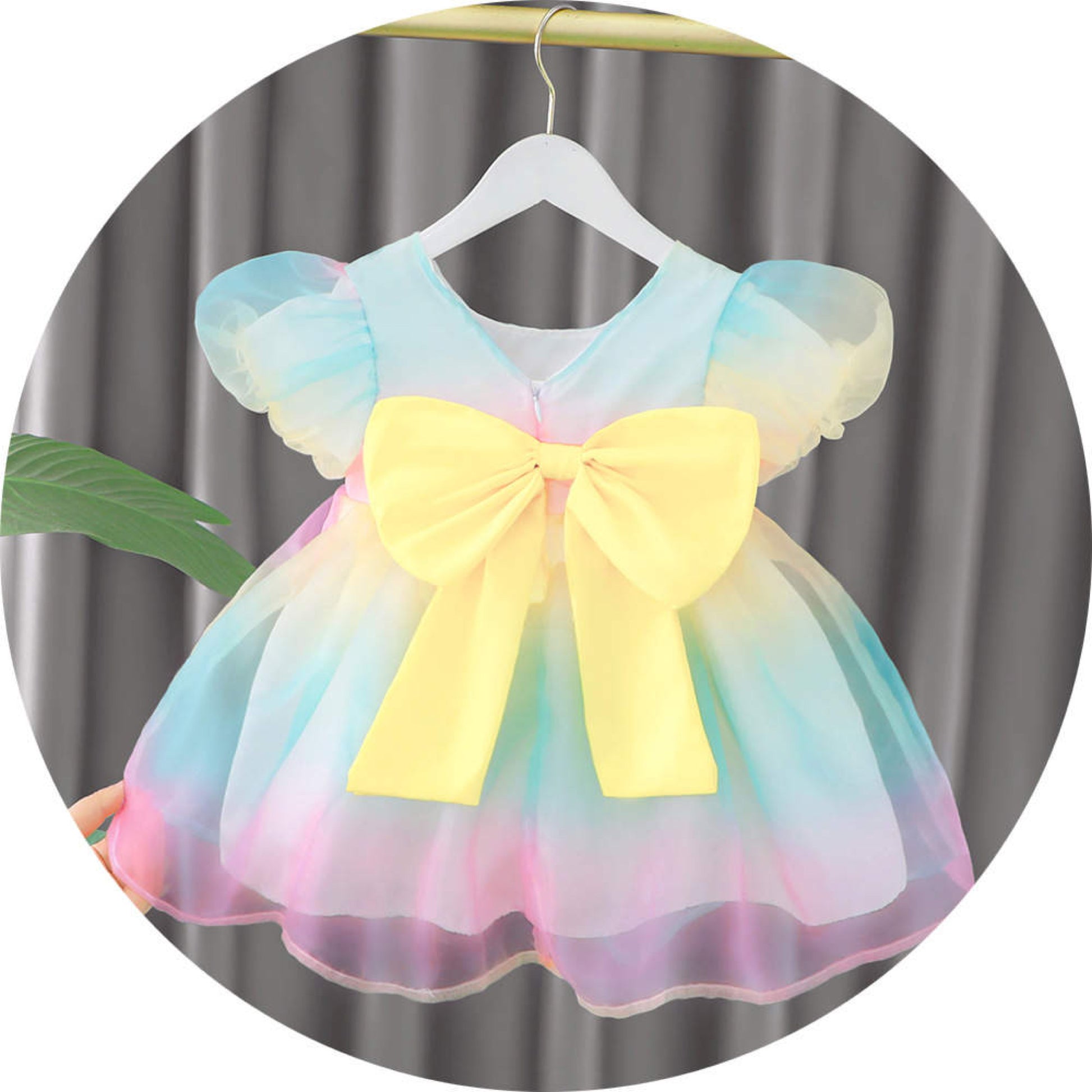 Baby girl organza Multicolor party wear frock Dress for kids