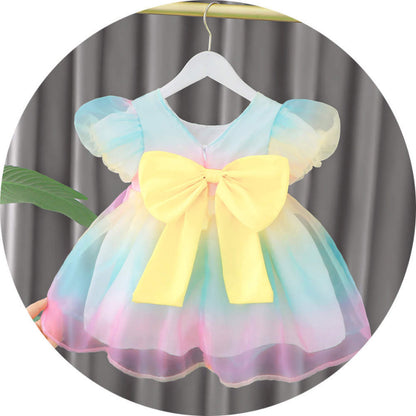 Baby girl organza Multicolor party wear frock Dress for kids