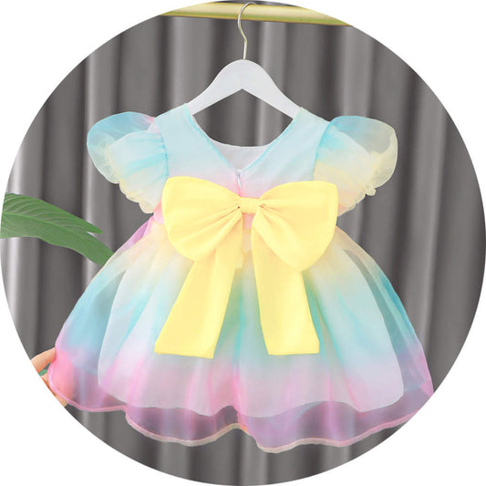 Baby girl organza Multicolor party wear frock Dress for kids