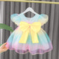 Baby girl organza Multicolor party wear frock Dress for kids