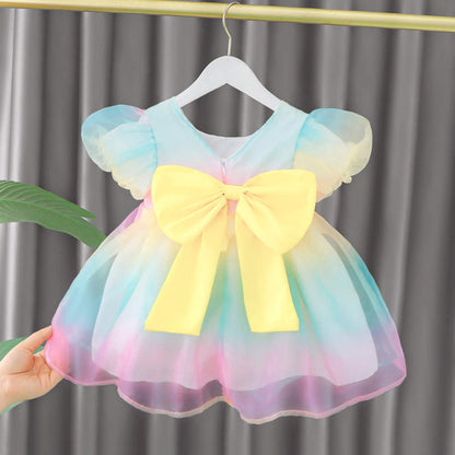 Baby girl organza Multicolor party wear frock Dress for kids