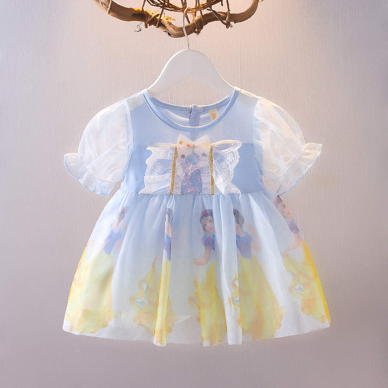 Baby Girl Snow White Dress – Blue