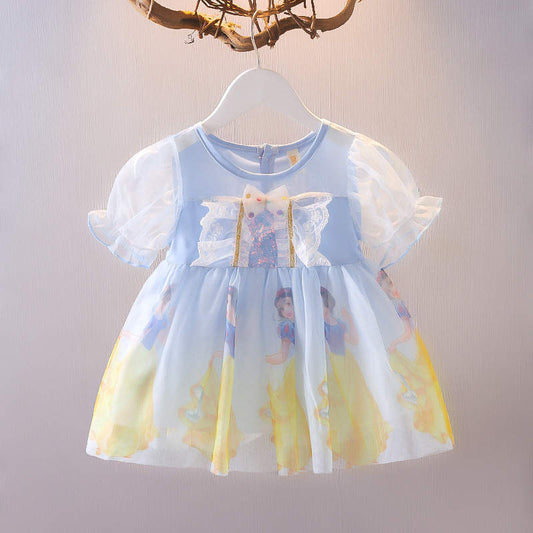 Baby Girl Snow White Dress – Blue