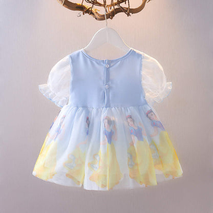 Baby Girl Snow White Dress – Blue