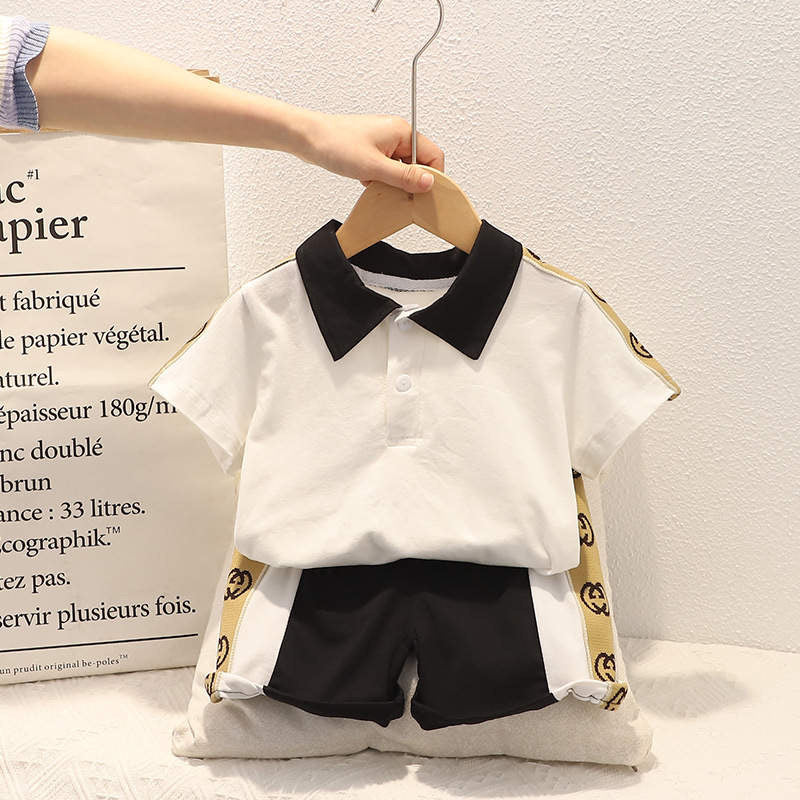 Baby Boy Summer T-Shirt With Shorts Set – White