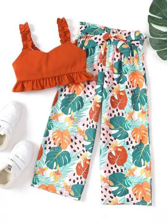 Toddler girl 2pc vacation/beach set Green for kids
