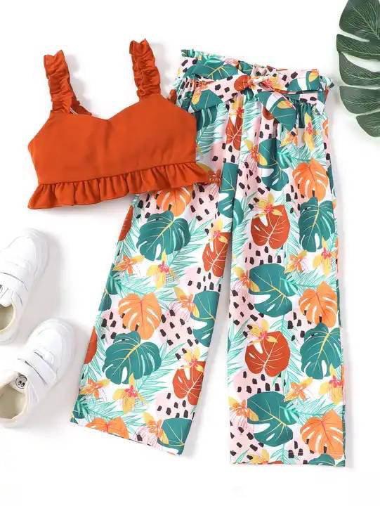 Girls' 2-Piece Vacation Set – Burnt Orange