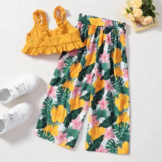 Girls' 2-Piece Vacation Set – Yellow