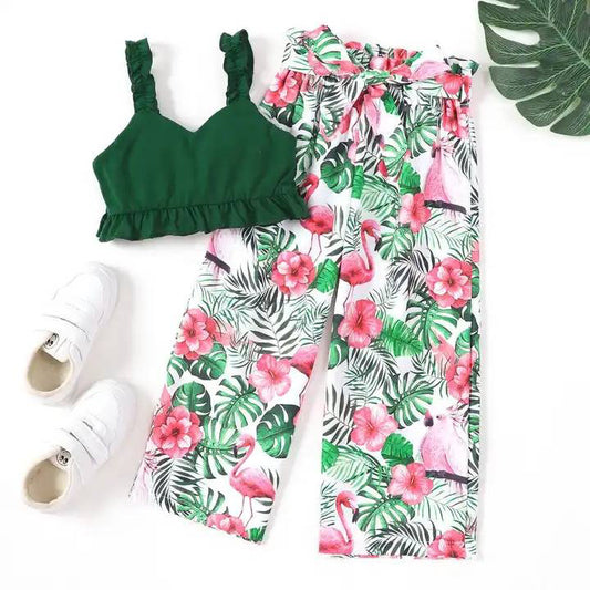 Girls' 2-Piece Vacation Set – Green