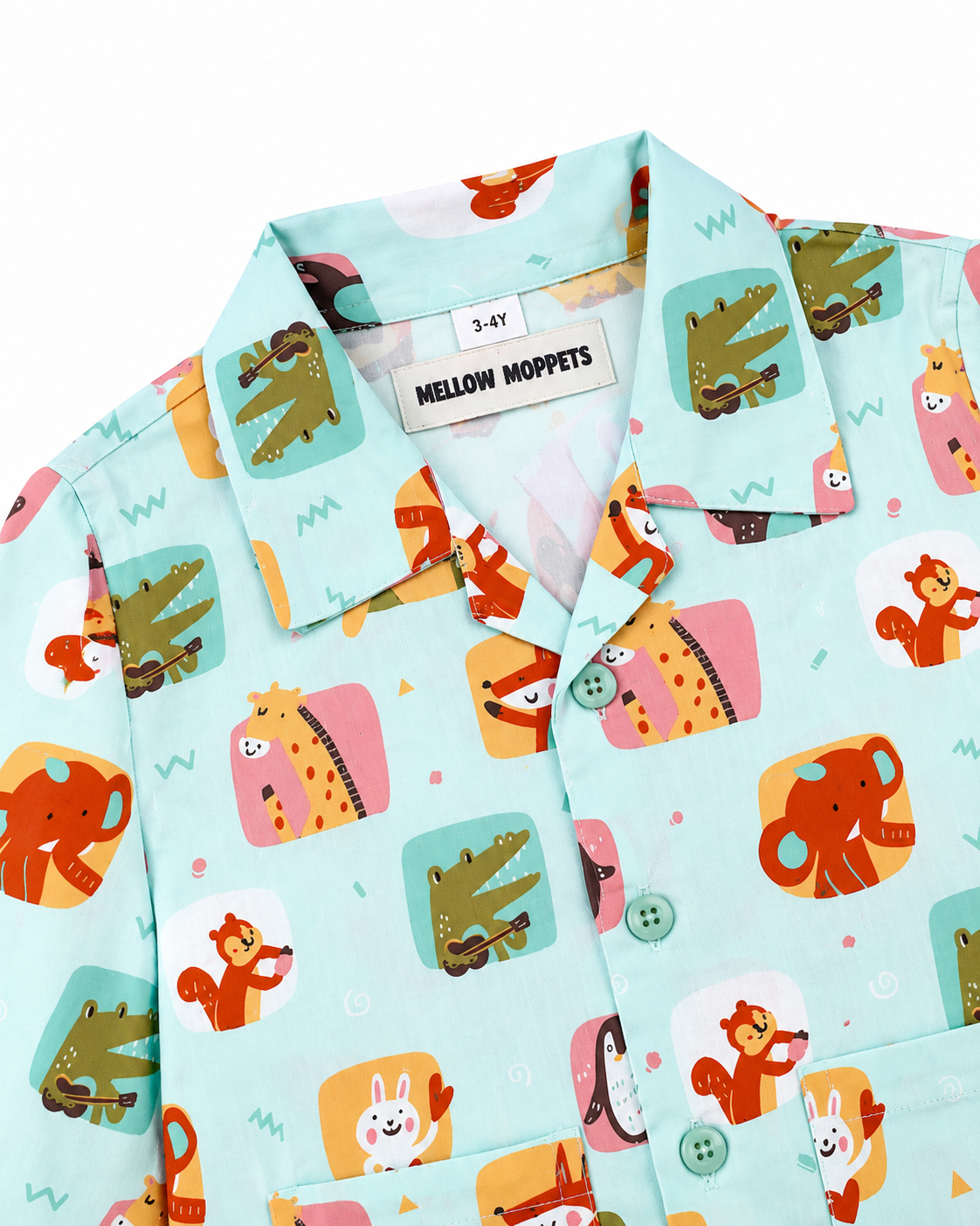 Critter Carnival Kids Cotton Night Suit